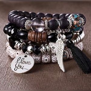 Bohemian Beaded Charm Bracelet #bohemian